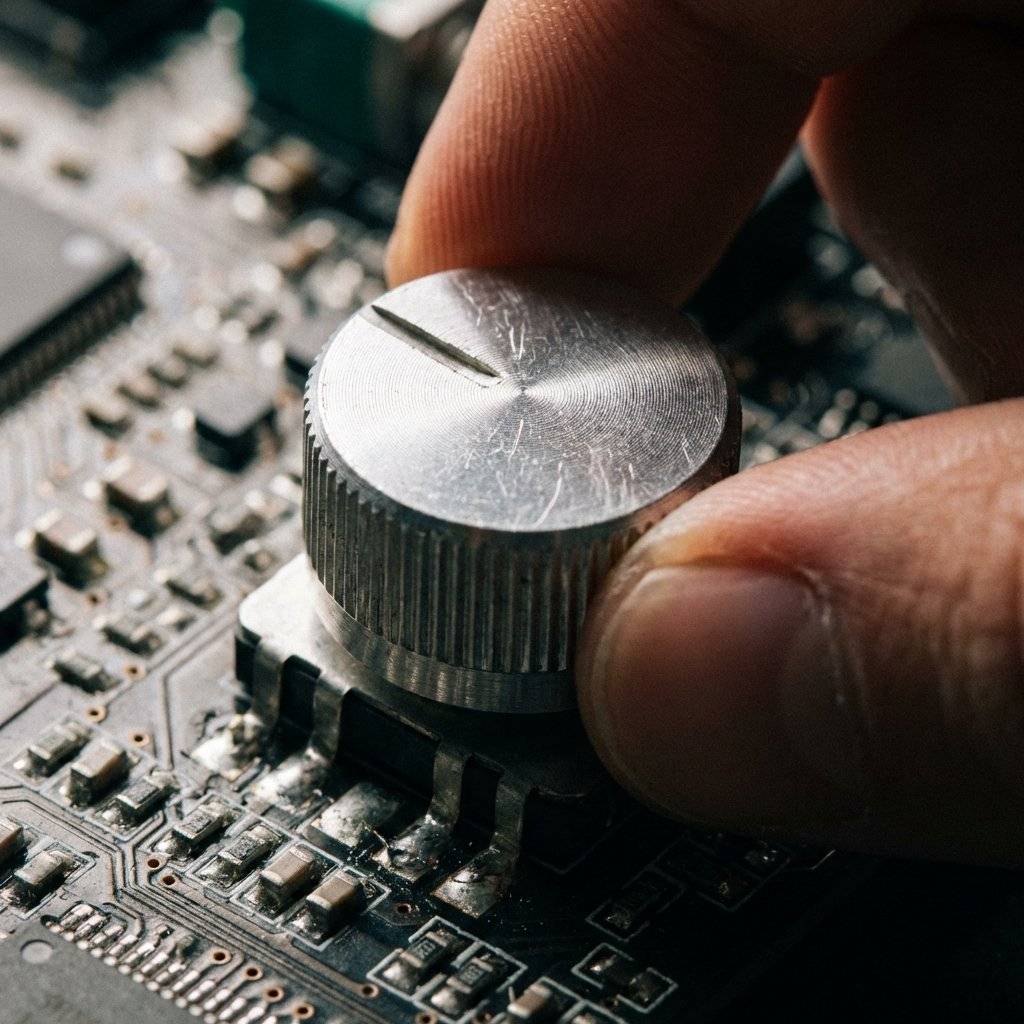 A high-quality potentiometer knob for variable resistance