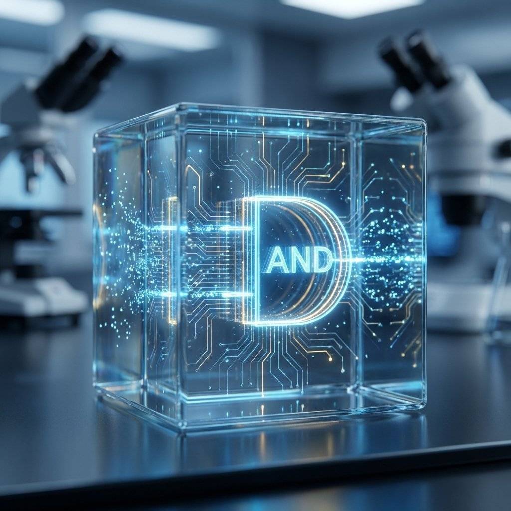 A logic gate inside a 'Black Box', representing the component's internal documentation