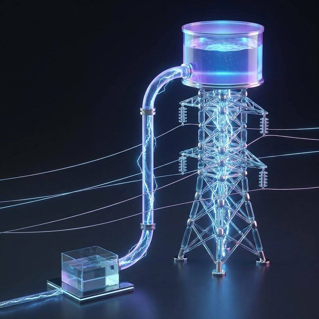 A high-tower water tank representing Voltage