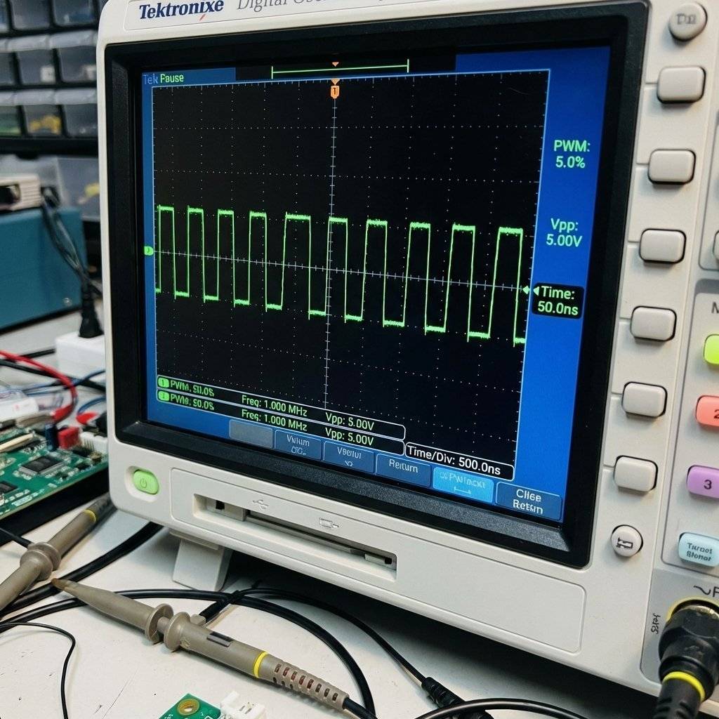 Oscilloscope Square Waveform