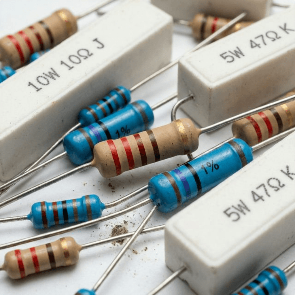 Various Resistors Macro Shot