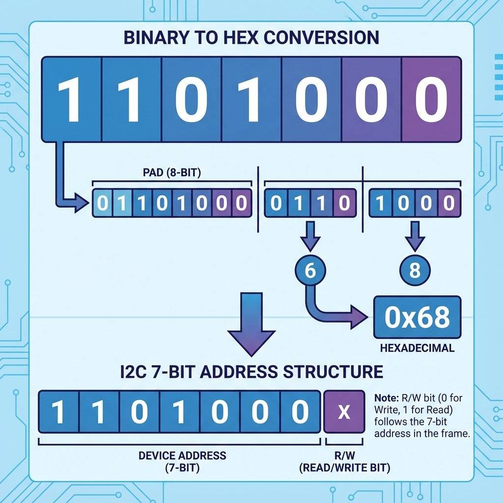 Address Binary to Hex