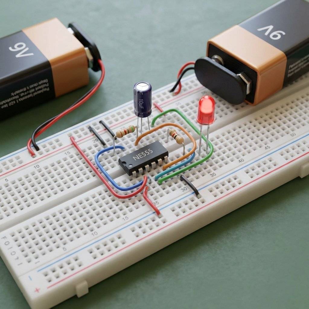 Astable Breadboard Render