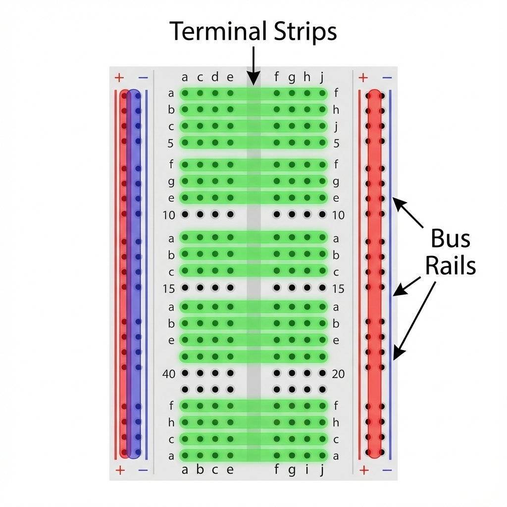 Breadboard Rails Diagram
