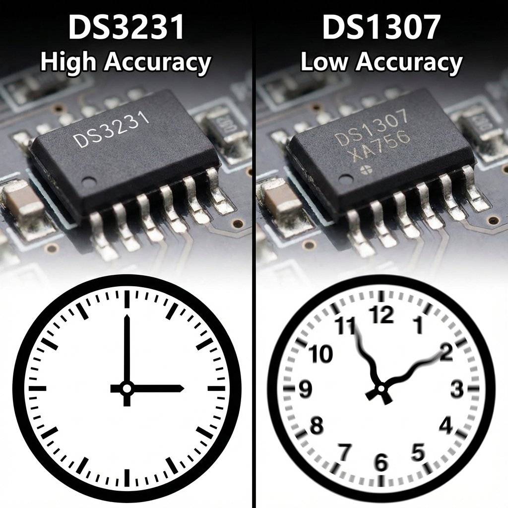 DS3231 vs DS1307 Comparison
