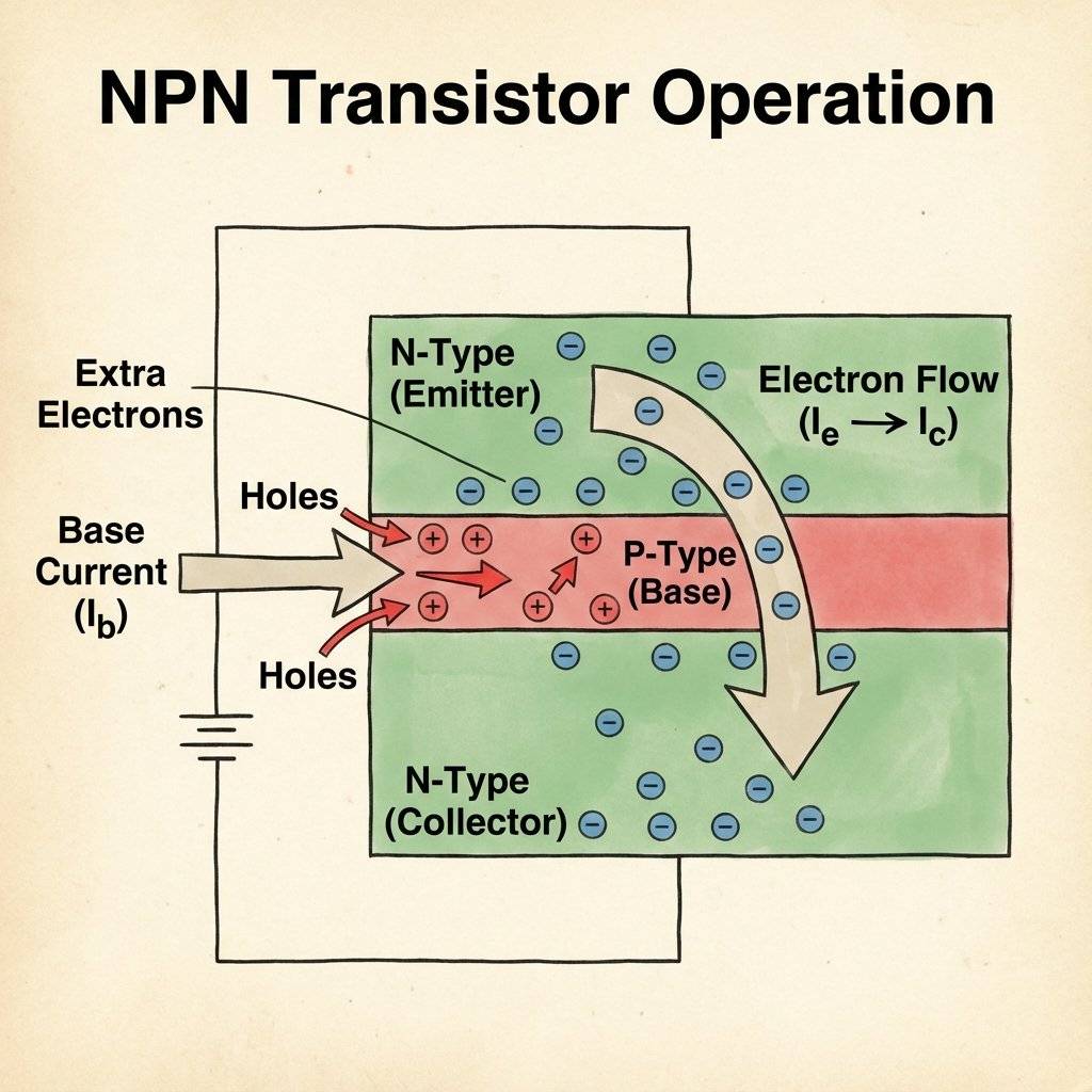 Electron Flow NPN
