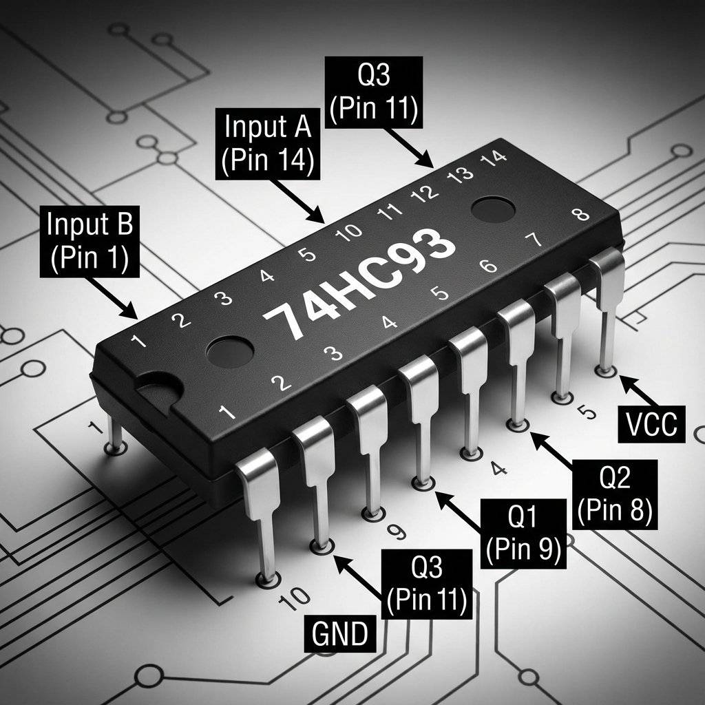 74HC93 Pinout Render