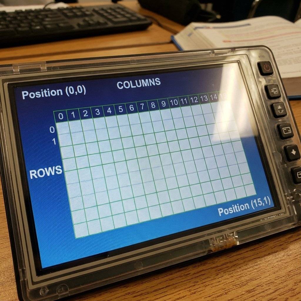LCD Grid Explanation: Rows and Columns