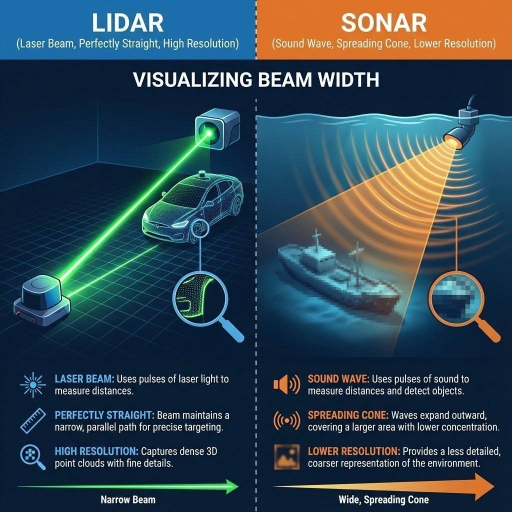 LIDAR vs SONAR Comparison