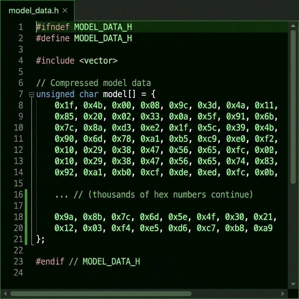 Model to CPP Hex Dump