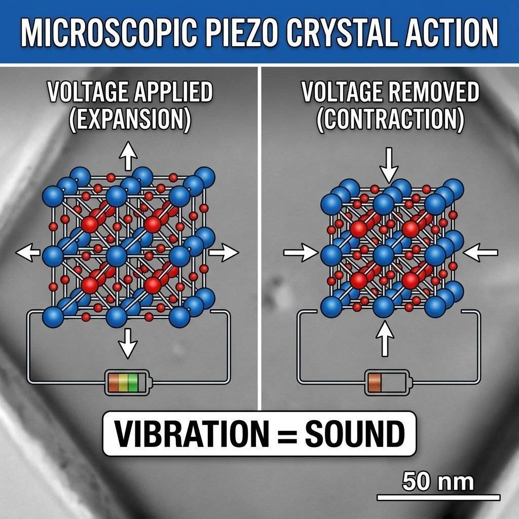 Piezo Crystal Vibration Microscopic