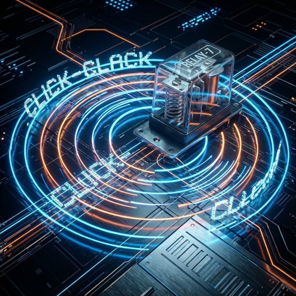 Intro Art: Sound waves from a mechanical relay click
