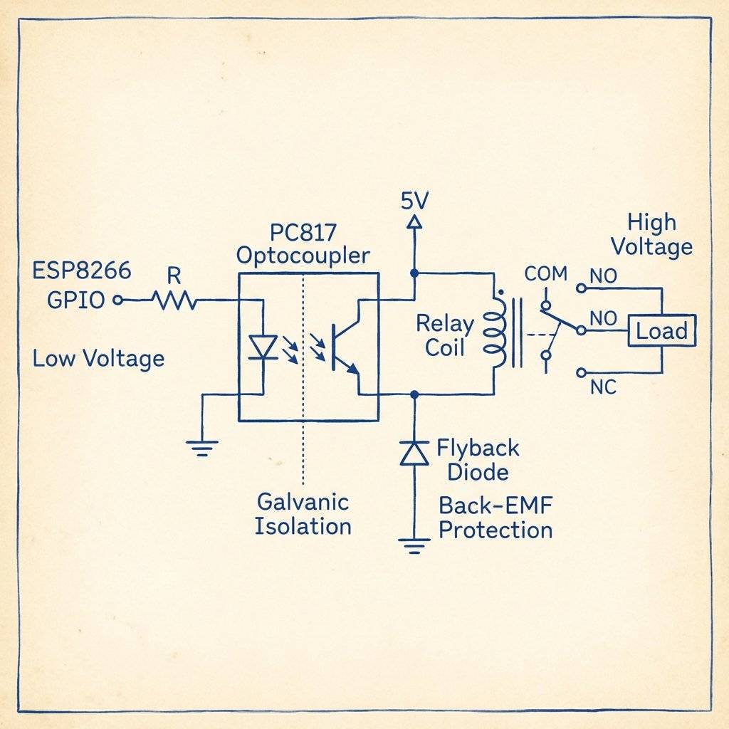 Relay Optocoupler Schematic