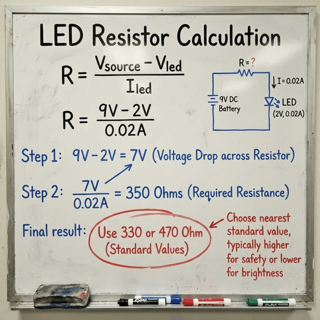 Resistor Calculation Whiteboard