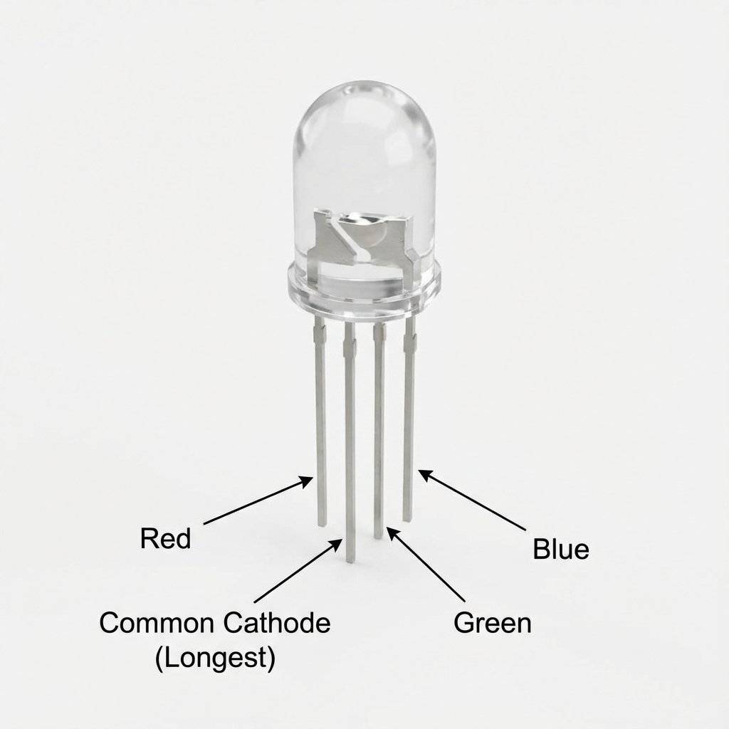 RGB LED Pinout Render