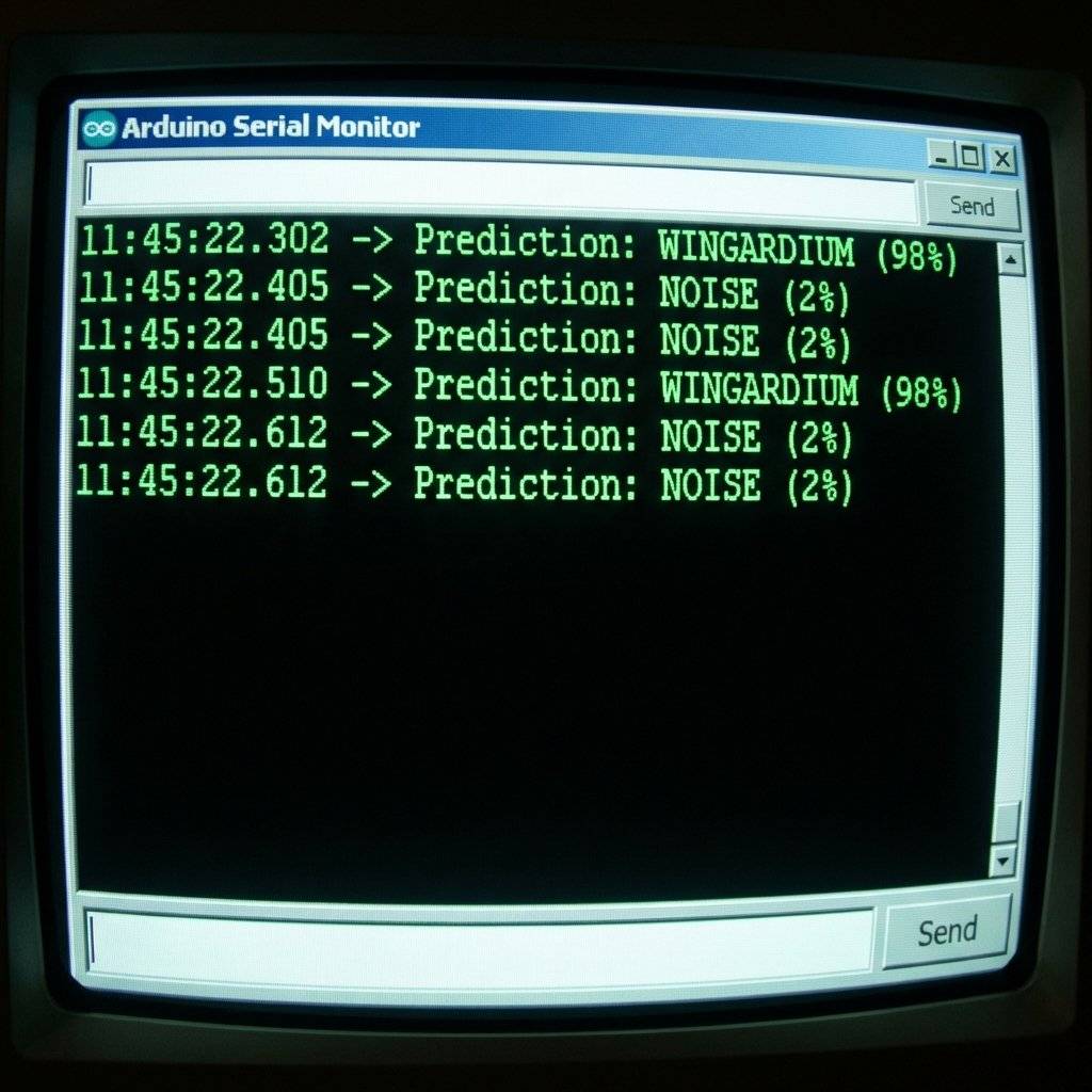 Serial Monitor Prediction Confidence