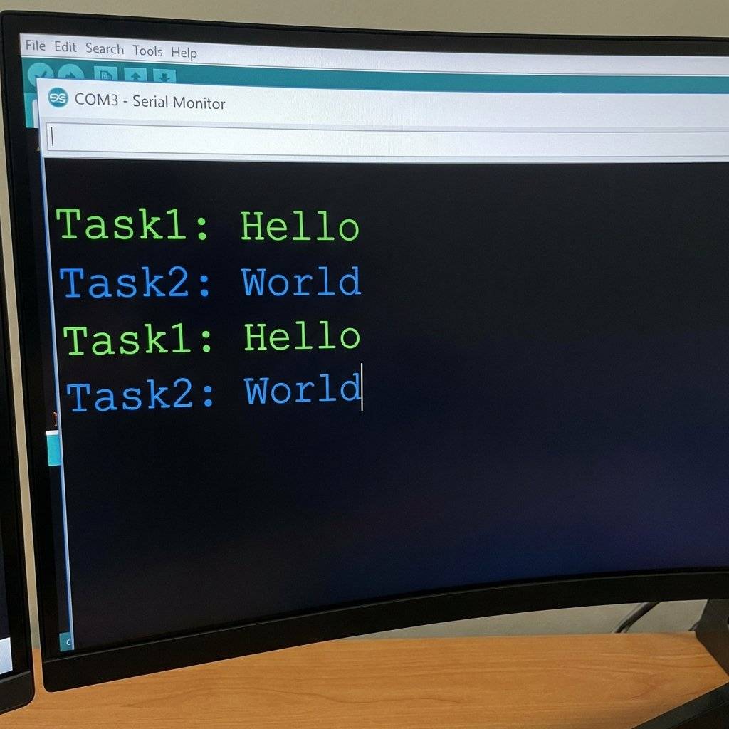 Serial Monitor Task Output