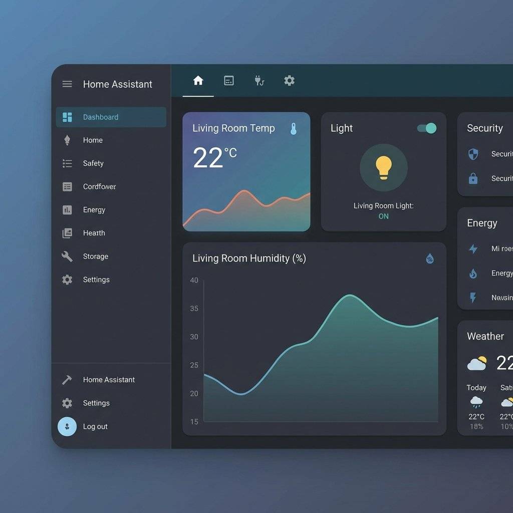 Smart Home Dashboard Mockup