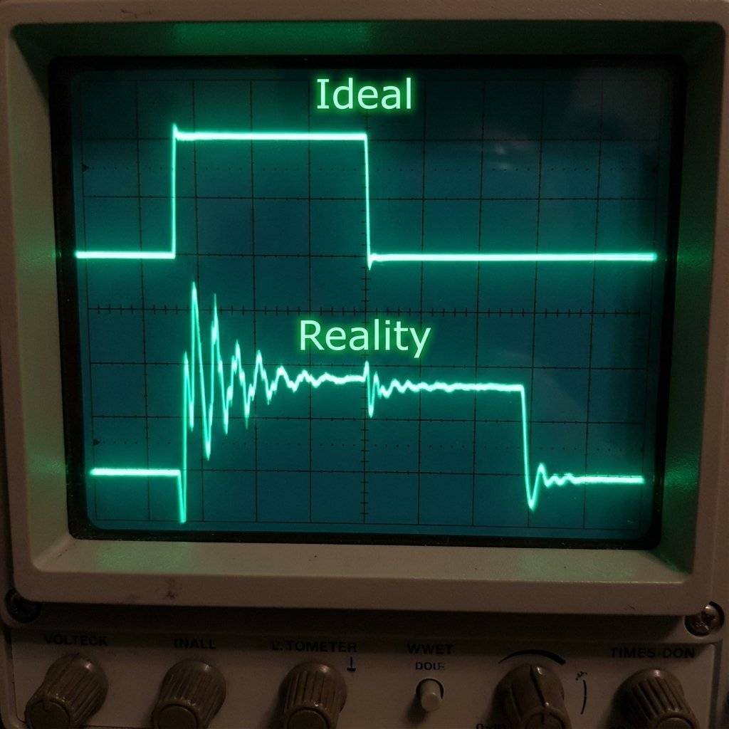 Switch Bounce Oscilloscope Diagram