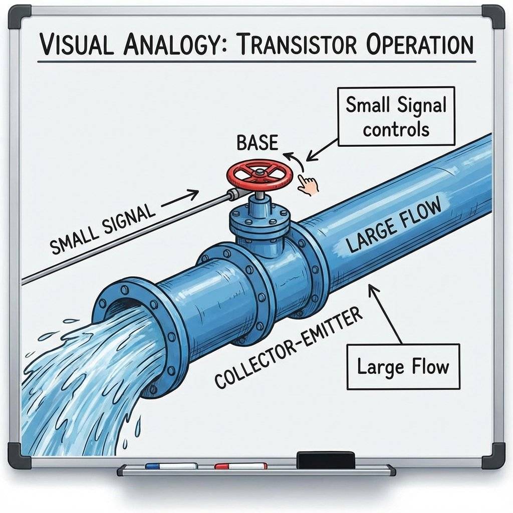 Transistor Analogy: Valve and Pipe