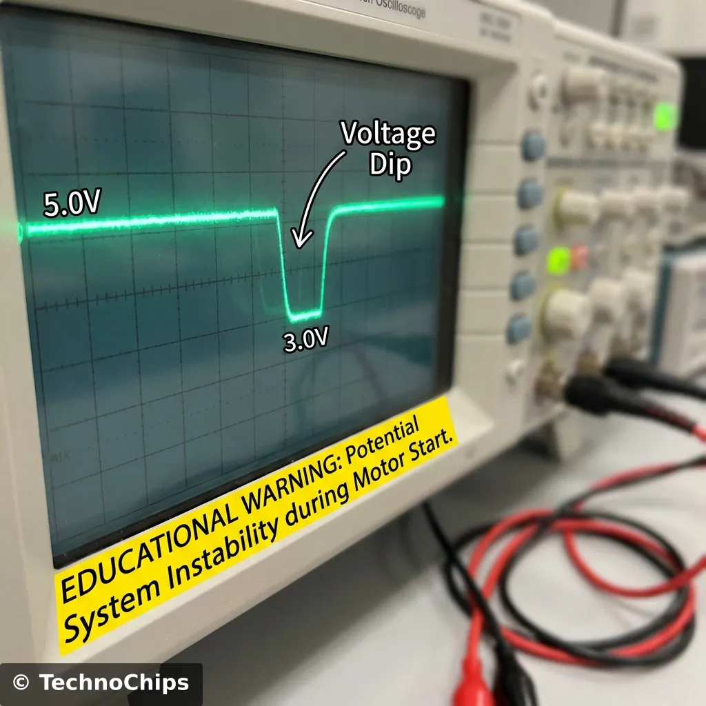 Oscilloscope Trace of Brownout