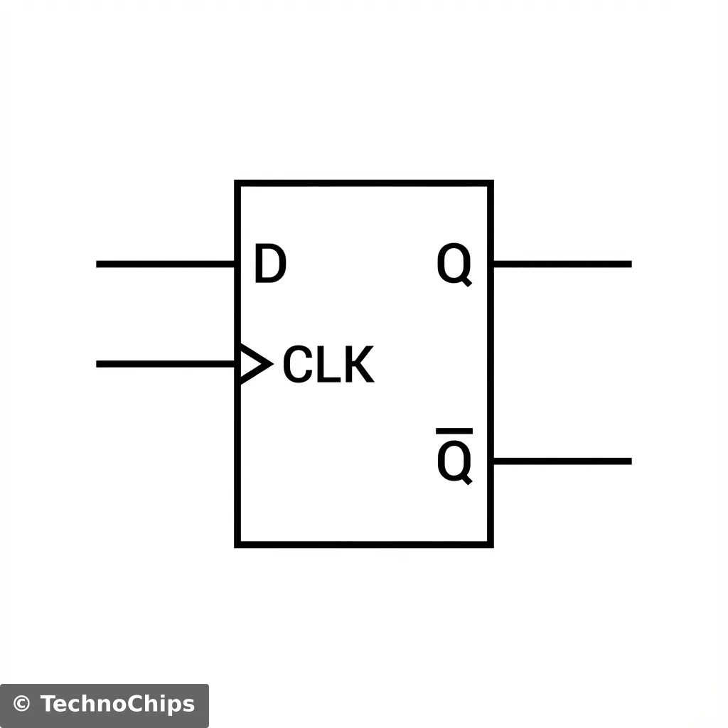 D Flip-Flop Black Box Diagram