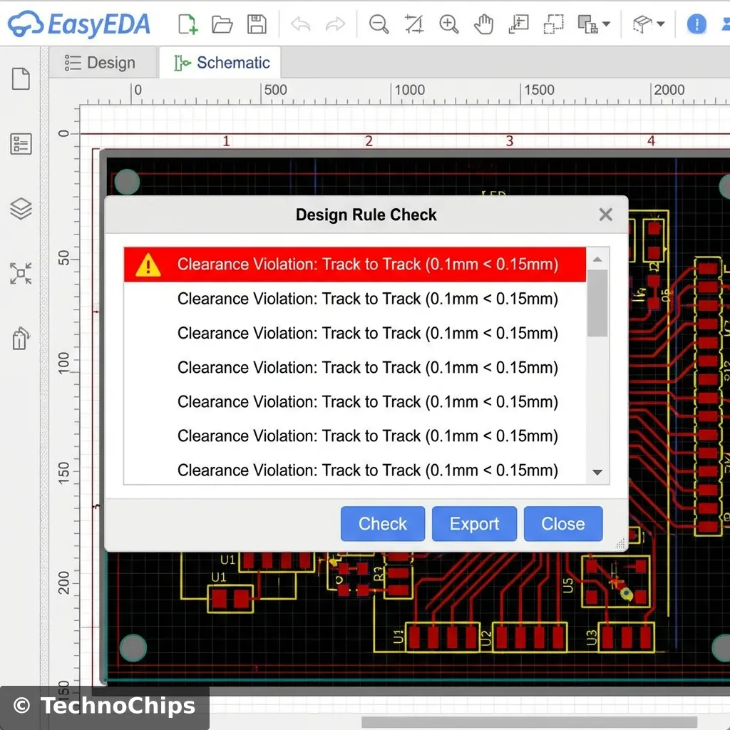 Design Rule Check Error Log