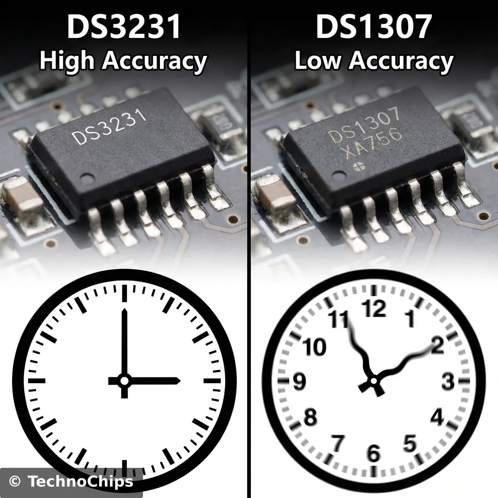 DS3231 vs DS1307 Comparison