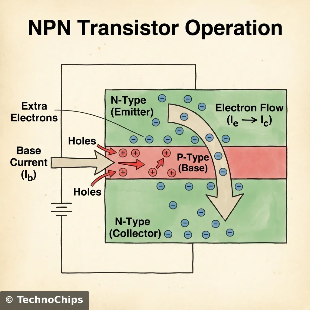 Electron Flow NPN