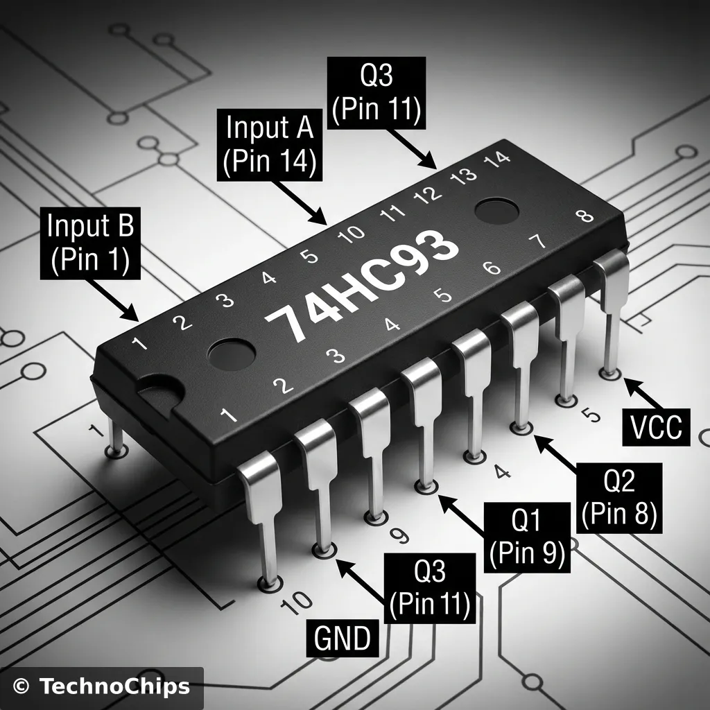 74HC93 Pinout Render