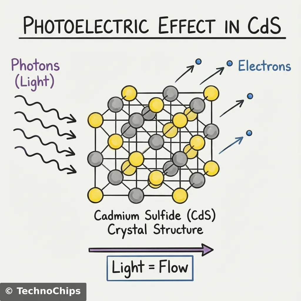 LDR Physics: Photons hitting resistor trail