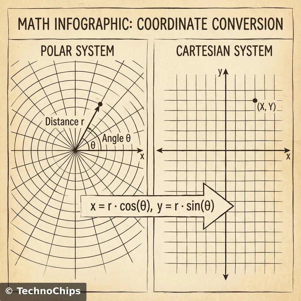Polar Coordinate Math Infographic