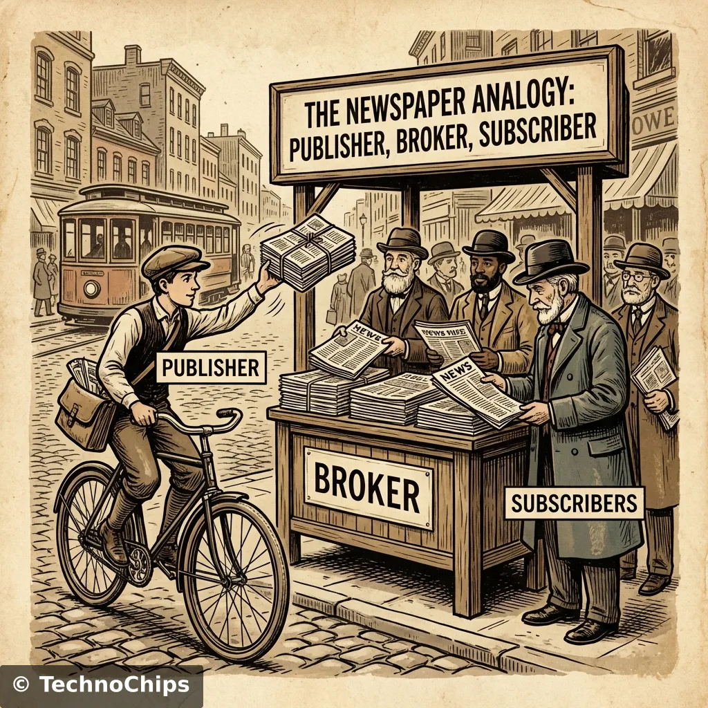 Pub Sub Analogy Newspaper