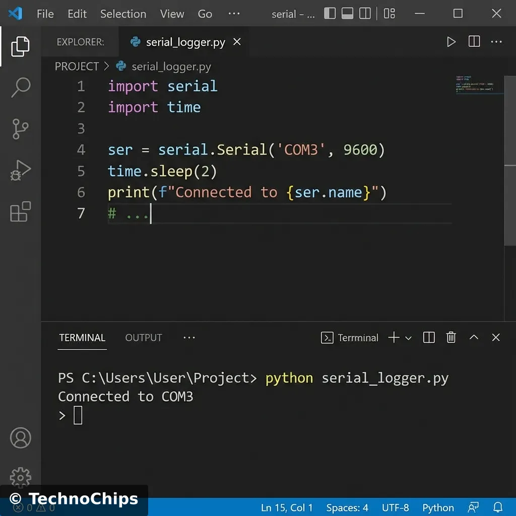 Python PySerial Screenshot
