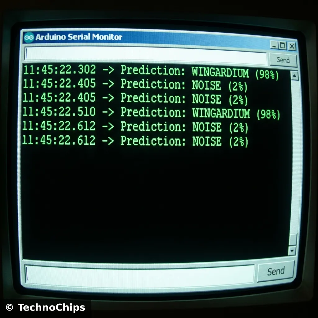 Serial Monitor Prediction Confidence