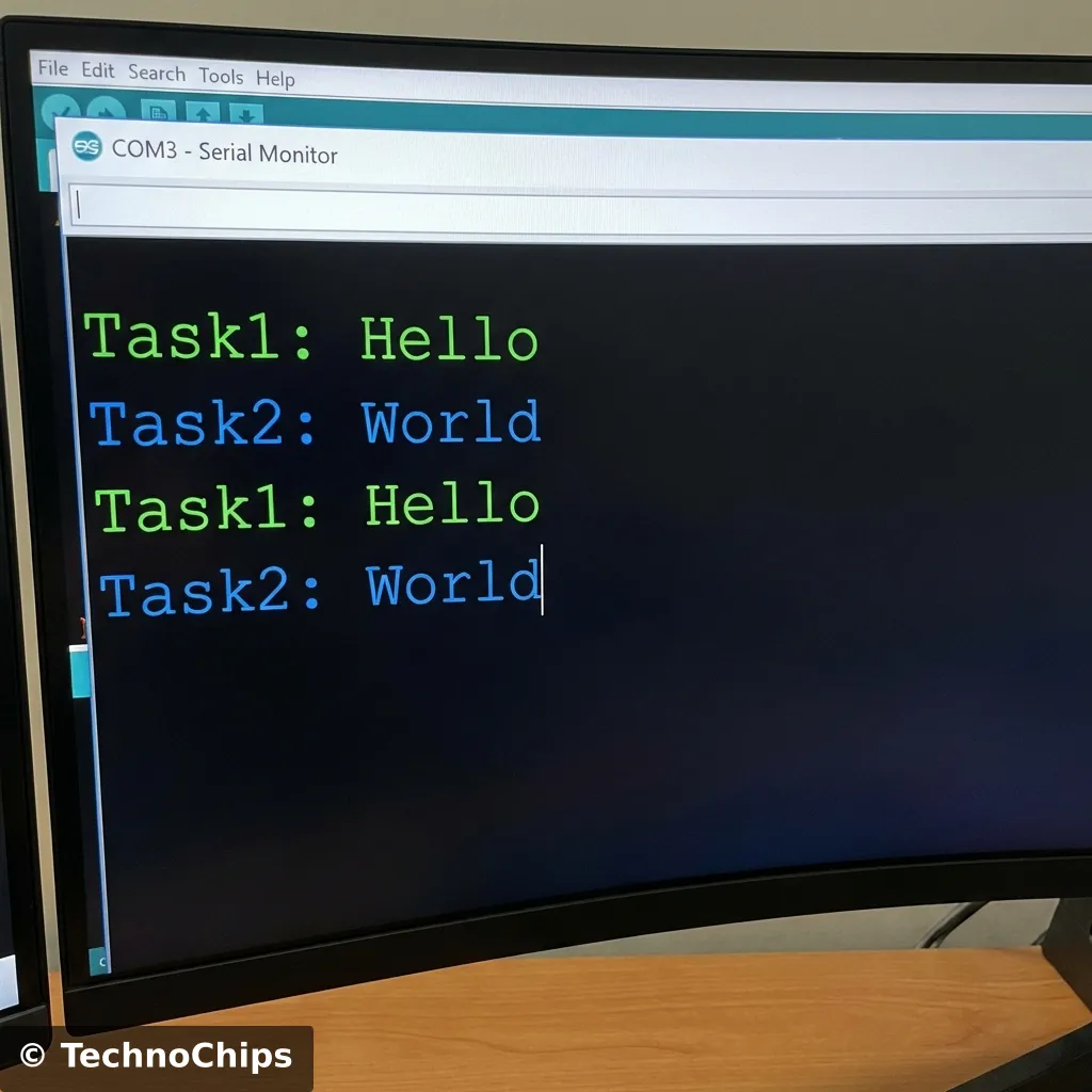 Serial Monitor Task Output