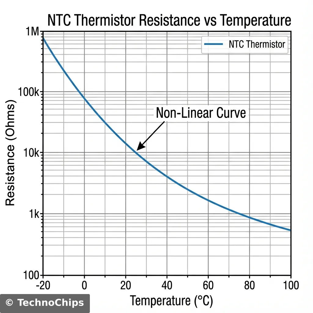 Thermistor NTC Graph
